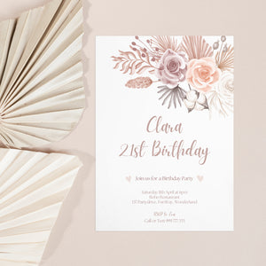 Bohemian Birthday Invitation