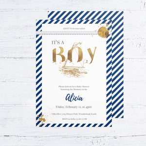 NAUTICAL Baby Shower Invitation