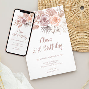 Bohemian Birthday Invitation