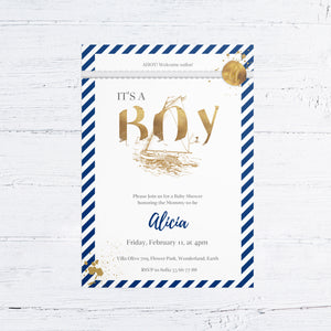 NAUTICAL Baby Shower Invitation