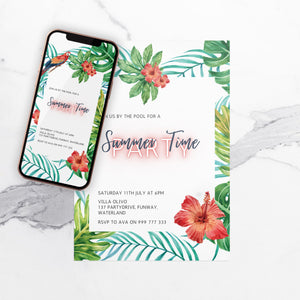 TROPICAL Summer Invitation