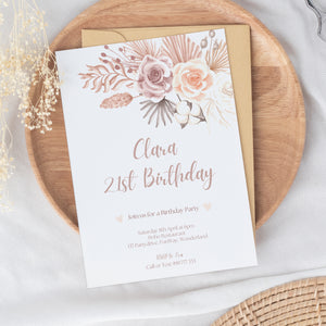 Bohemian Birthday Invitation