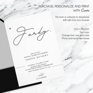 SCANDI Forty Invitation