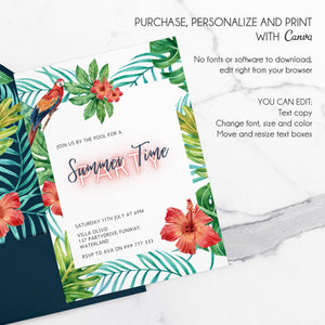 TROPICAL Summer Invitation