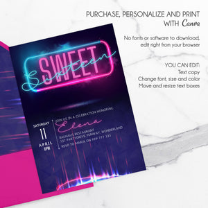 sweet sixteen invitation template