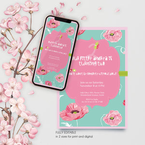 FLORAL birthday Party Invitation