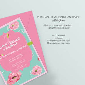 FLORAL birthday Party Invitation