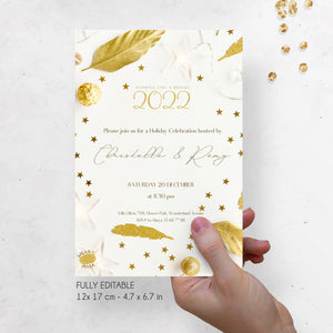 HOLIDAYS minimalist invitation card