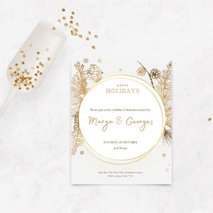 Modern Gold Party Invitation template