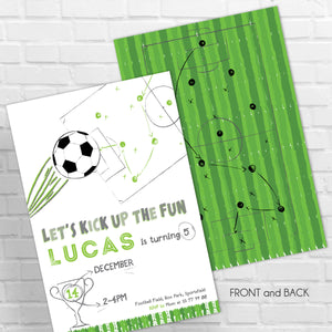 SOCCER Birthday Party Invitation