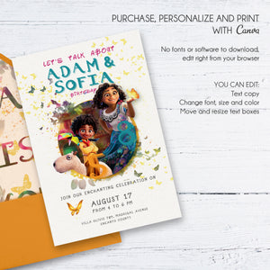 ENCANTO Birthday Invitation Combo - for 2 birthdays in 1 shot!