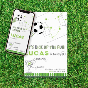 SOCCER Birthday Party Invitation