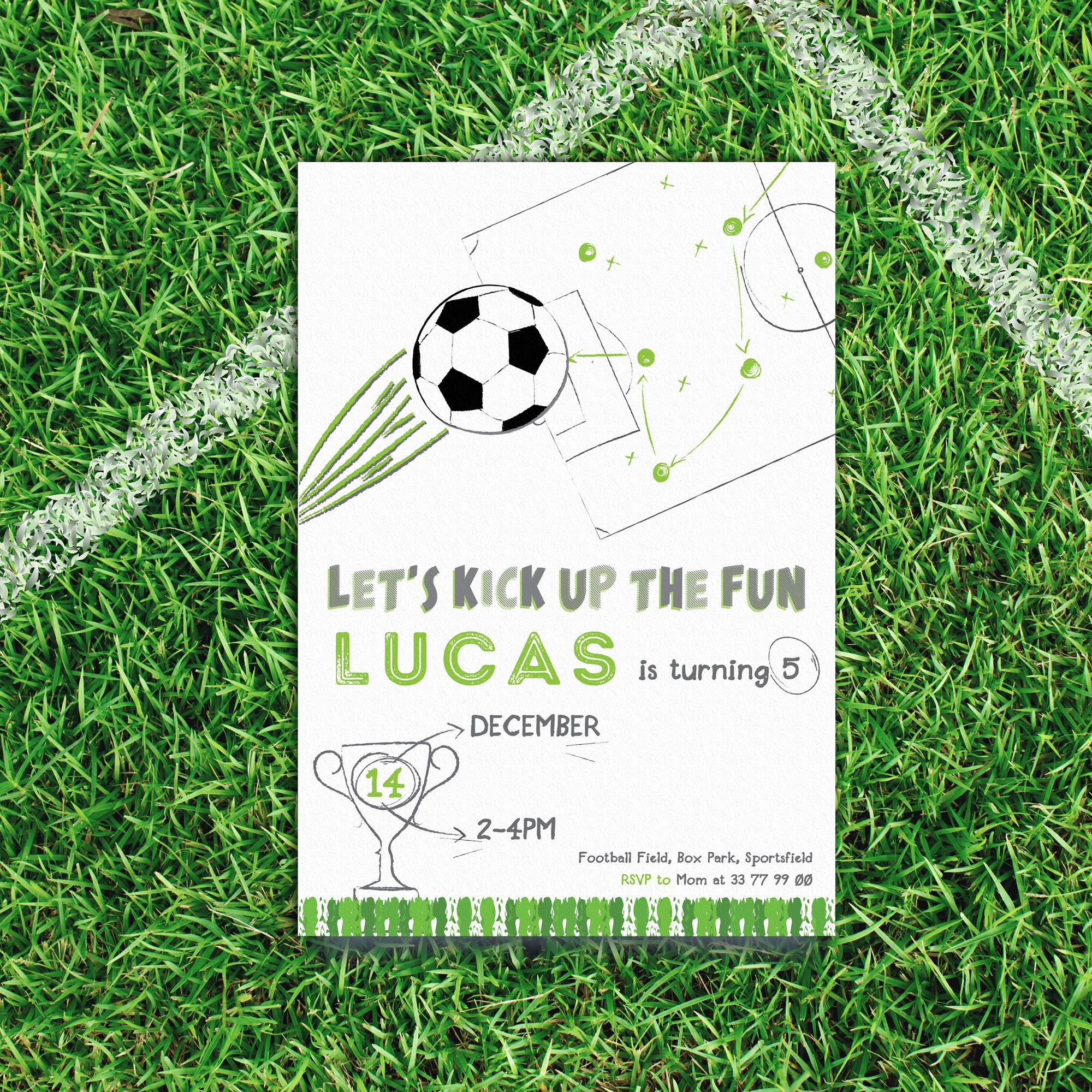 SOCCER Birthday Party Invitation